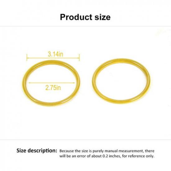 Car Inner Door Speaker Horn Cover Trim 2X For Ford Mustang 2015-23 Bright Yellow