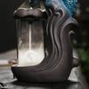 Dragon Backflow kadidlo s krytem odolným proti větru a LED světlem Vánoční domácí dekorace Lucky Feng Shui ozdoby – žádné kadidlo
