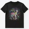Colorful Paint Splash Baby Gazelle Art Graphic Unisex Unisex T-Shirt