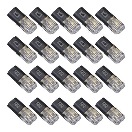 10/20/30/50Pcs Wire Plug-in Connector with Locking Buckle Low Voltage Wire Quick Connector Quick-Clip Fasteners Multi-Purpose Snap-On Blocks