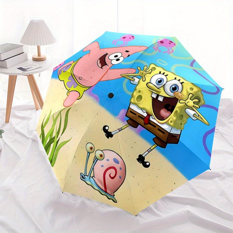 

1pc SpongeBob SquarePants Patrick Star and Gary the Snail Automatic Folding Umbrella - 3 Folding Design, Vivid Cartoon Pattern, Suitable for Outdoor A