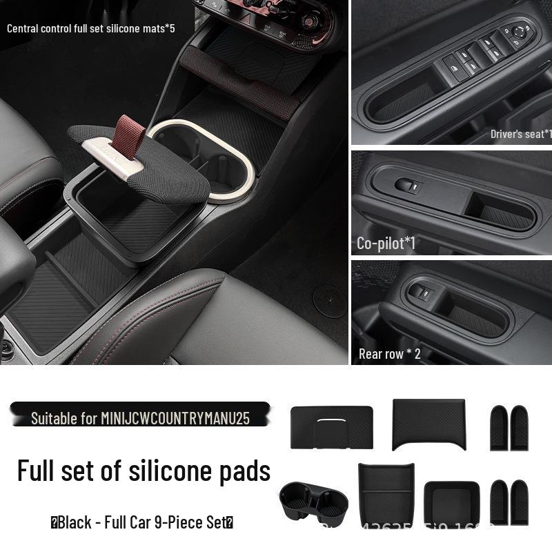 BMW Mini JCW Countryman Silicone Center Console Mat & Cup Holder Decor