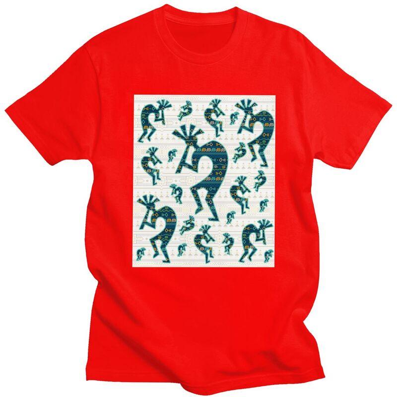 Custom Southwest Tribal Native American Kokopelli T Shirt Men Pure Cotton Tshirt Casual Tees Fashion Tshirts S