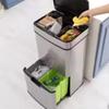 Automatic Sensor Trash Can Smart Stainless Steel Trash Bin Luxury Large Capacity Litter Bin Rectangular Kitchen Dustbin with Lid
