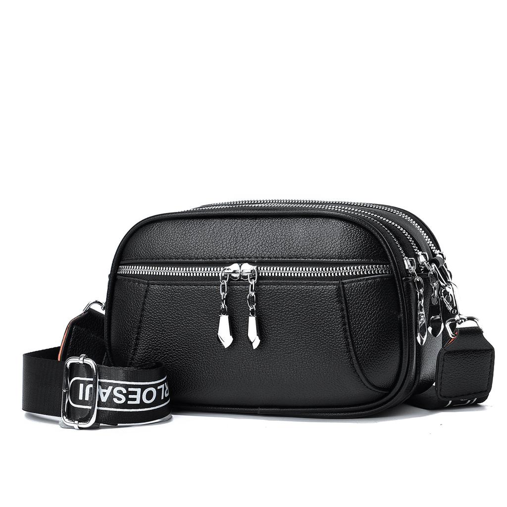 Casual small bag popular simple shoulder bag versatile fashion women's bag wide shoulder strap bag