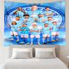 Manchester City Print Tapestry, Backdrop, Easy Setup, Ideal for Bedroom, Office & Living Room, with Aesthetic Wall Hanging Decor.