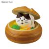 Ornament Crafts Exquisite Realistic Resin Cat Sandwich Bread Ornament for Cake Topper