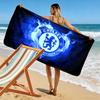 The Blues Print Beach Towel, Large Soft Quick Dry Towel for Beach Camping Swimming