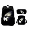 Soccer New Round Front Bag Backpack Pencil Case Shoulder Bag 3Pcs Set the Best Companion for Male and Female Students In School