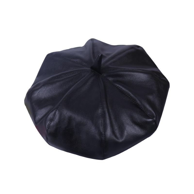 Beret autumn and winter painter hat leather beret female bud hat pumpkin hat a versatile
