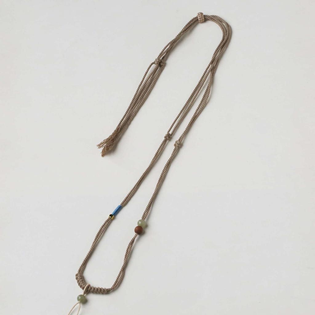 Jadeite Amulet Pendant Necklace with Gold Accents - Handmade Red/Black Rope for Men & Women.