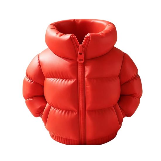Pufferjacke-förmiger Stiftebecher, 3D-gedruckter Schreibtisch-Organizer, Kreativer Mantel-Stifthalter für Make-up-Pinsel, Home-Office-Dekoration