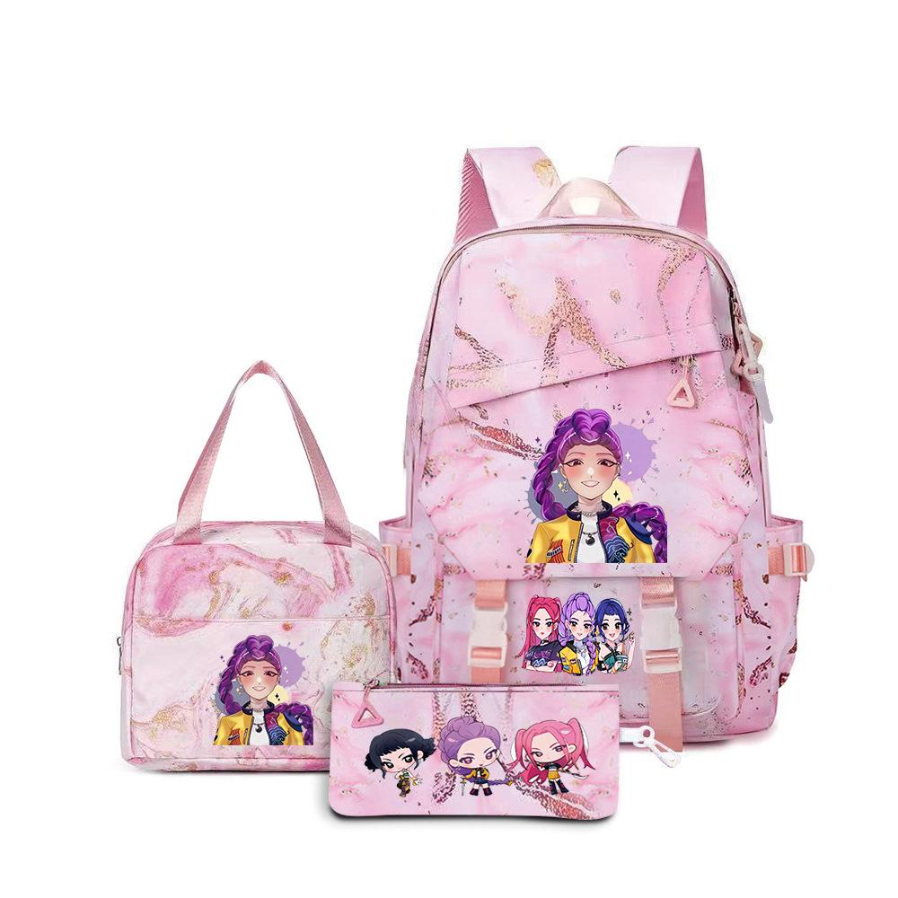 Witch Hunters Three-Piece Backpack Kpop Demon Unters Printed Backpack Lunch Bag