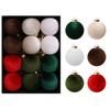 8cm*8cm Christmas Velvet Christmas Balls, Christmas Tree Decorations, Window Displays