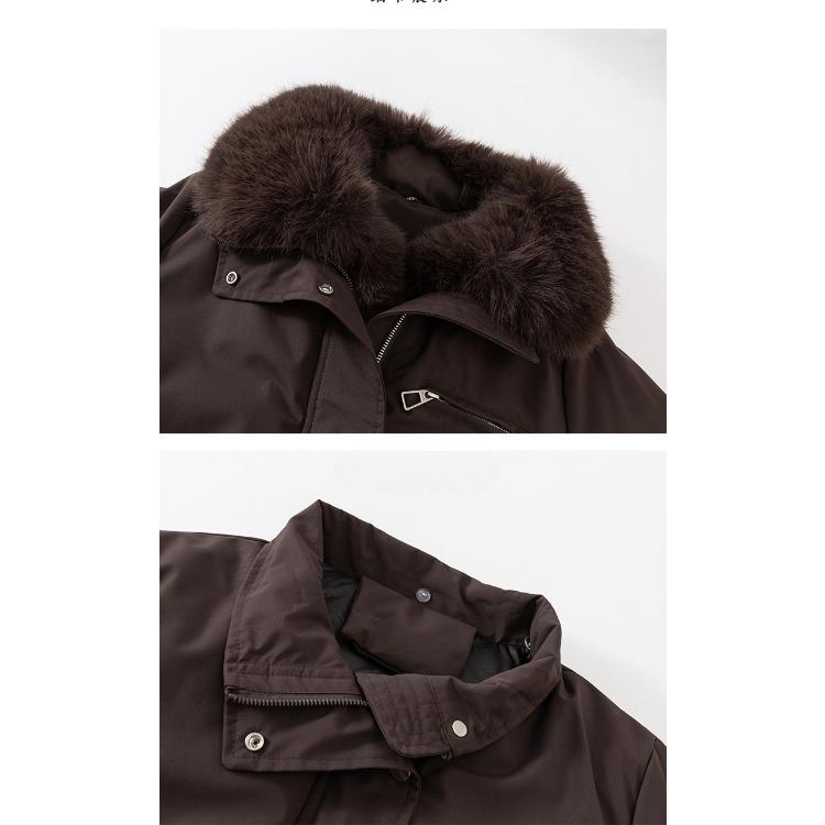 Fashion Short Winter Faux Fur Coat for Women Korean Style Classic Young Elegant Cotton Padded Jacket Versatile Warm Outerwear