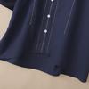ZANZEA Women Casual Round Neck Solid Color Loose Half Sleeve Blouse
