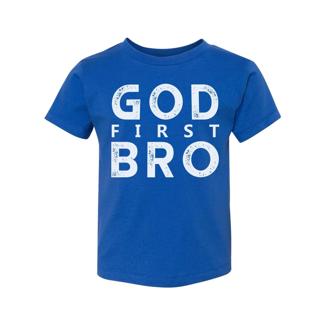 God First Bro Graphic Tee For Christians Unisex Short Sleeve Shirt Made For Ever 2XL