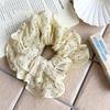 White Polka Dot High Elasticity Korean Style Women's Ponytail Hair Tie 2026