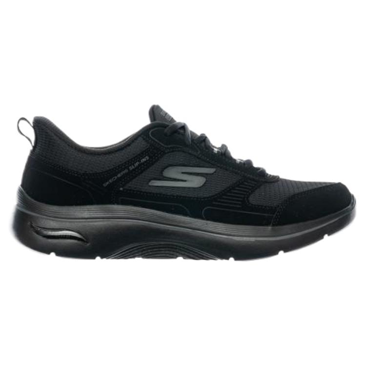 Skechers Go Walk Arch Fit 2.0 Color Sólido Sencillo Cómodas Zapatillas para Caminar para Hombre 216650-BBK