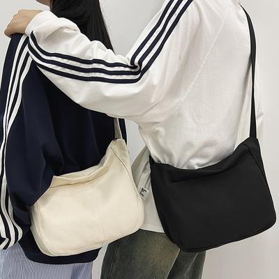 Sac en toile couleur unie sac à bandoulière