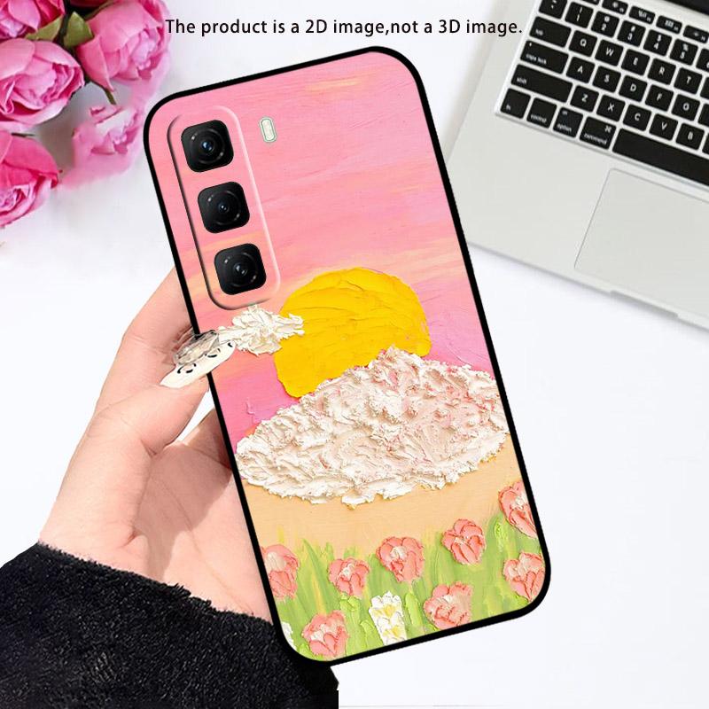 Pouzdro Pro Infinix Hot 60Pro 60 Pro 4G X6885 Nárazuvzdorné Silikonové Měkké TPU Pouzdro na Telefon Pro Infinix Hot60 Pro Kryt Funda Capa