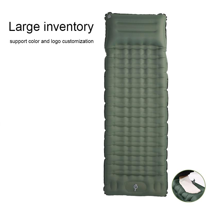 Hot Selling Inflatable Mattress Foot-Operated Camping Inflatable Mattress Foldable Car  Lunch Break Beach Sleeping Mat