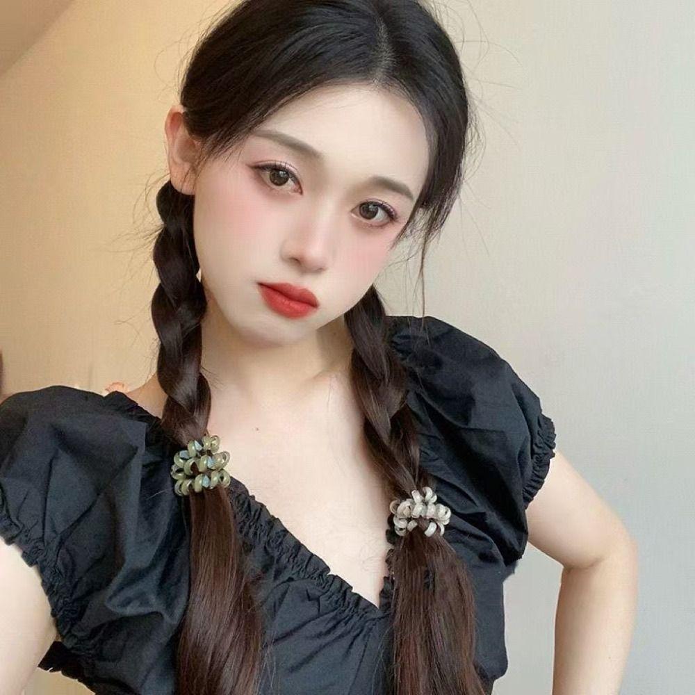 Jelly Color Phone Line Headband Versatile Elastic Hair Bands Bunch Hair Tie For Women Girls