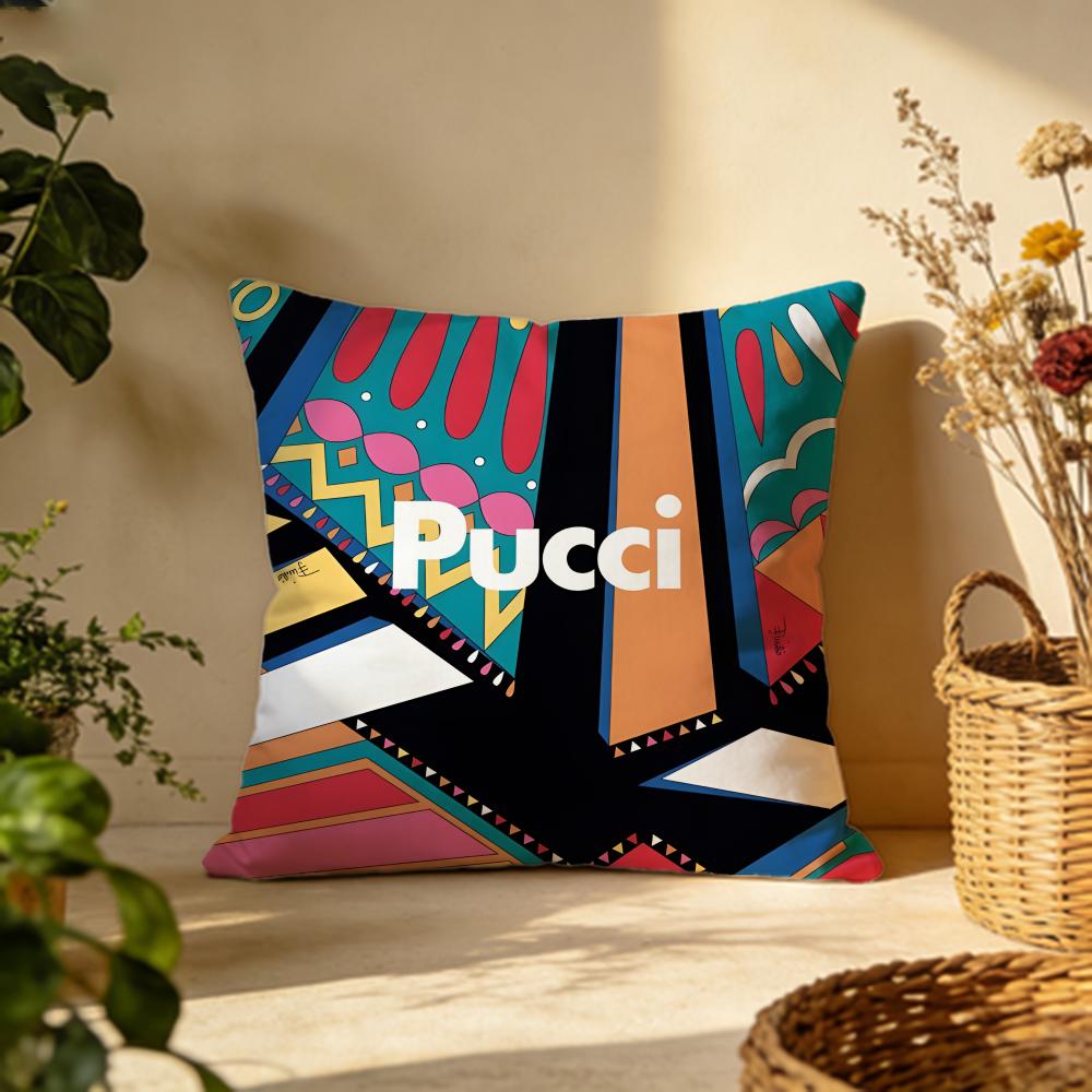 Stylish EEmilio Pucciful Cushion Cover Versatile DoubleSided Pillow Case Fit for Sofa Bed Car Daily Decor