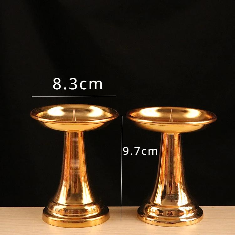 1pc Metal Candlestick Household Sacrifice and Blessing Buddhist Temple Supplies Make Offerings To Buddha Home Desktop Decoration