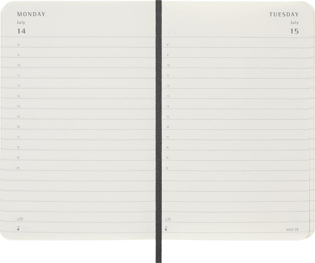 Moleskine Planner 2025 Starts In 1 Page Per 12 Daily Large Size Wide X 21cm Hard Myrtle DHK1512DC3Y25 January, Day, Months, Diary, (13cm Long), Cover,