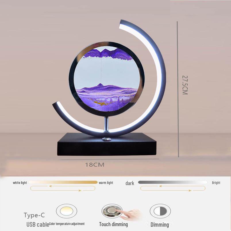 DIY Quicksand Table Lamp - Creative Atmosphere Light with Dynamic Painting and Smart Night Light