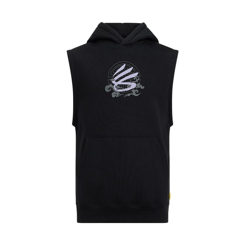 Under Armour Curry Tour Sleeveless Hoodie Black Men s 6001841-001 M