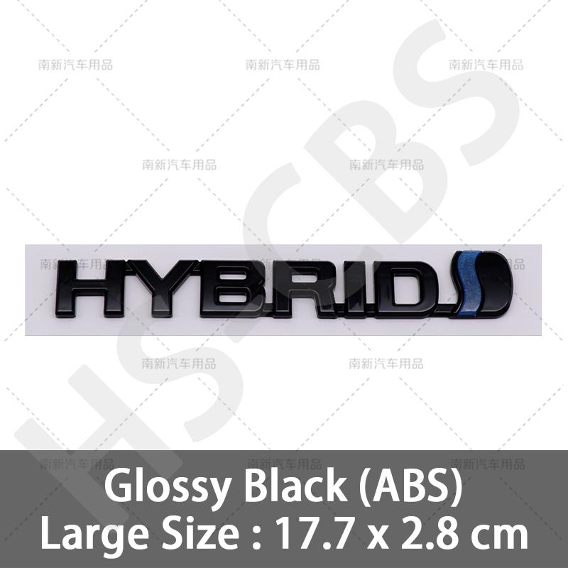 3D ABS HYBRID Logo Side Fender Rear Trunk Emblem Badge Car Sticker Decals For Prius Camry Crown Auris Rav4 Yaris L Highlander