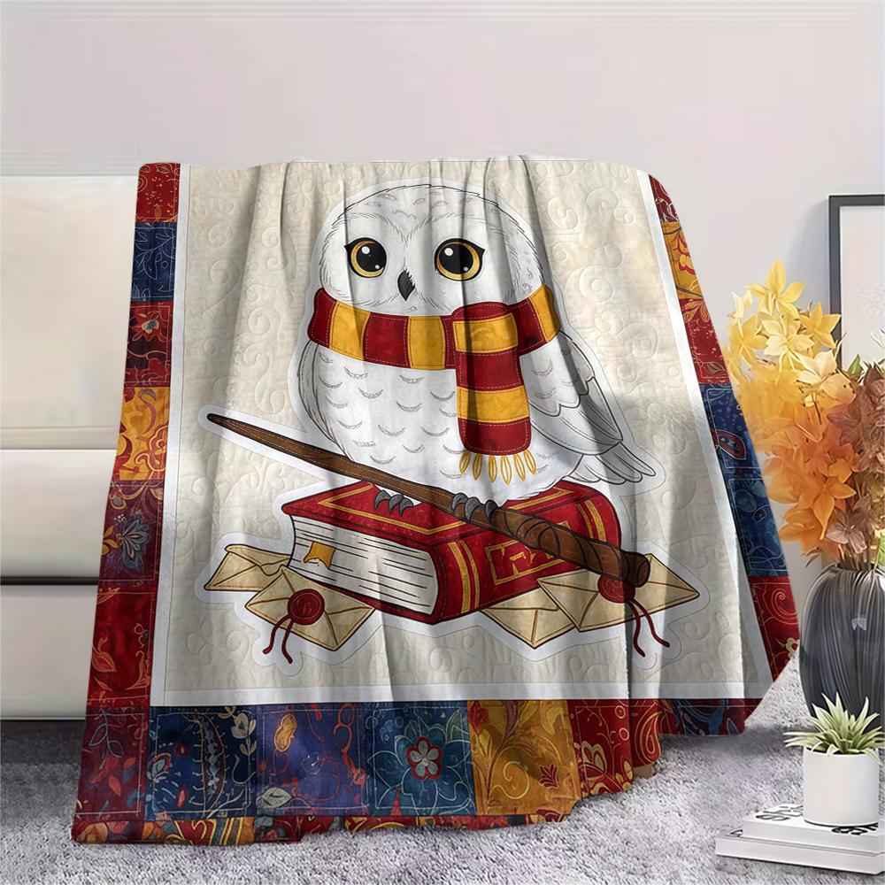 1Pc Cartoon Print Flannel Blanket, High Quality Comfortable for All Seasons, Home Decor, Warmth and Comfort, Perfect for Christmas Birthday Gift