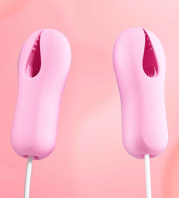 Pinze per Capezzoli Invisibili & Stimolatore Vibrante: Giocattolo per Stimolazione e Flirt Femminile