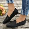 Women's Flat Casual Knit Pointed-Toe Shoes Slip-On Shoes Lightweight and Comfortable Shoes
