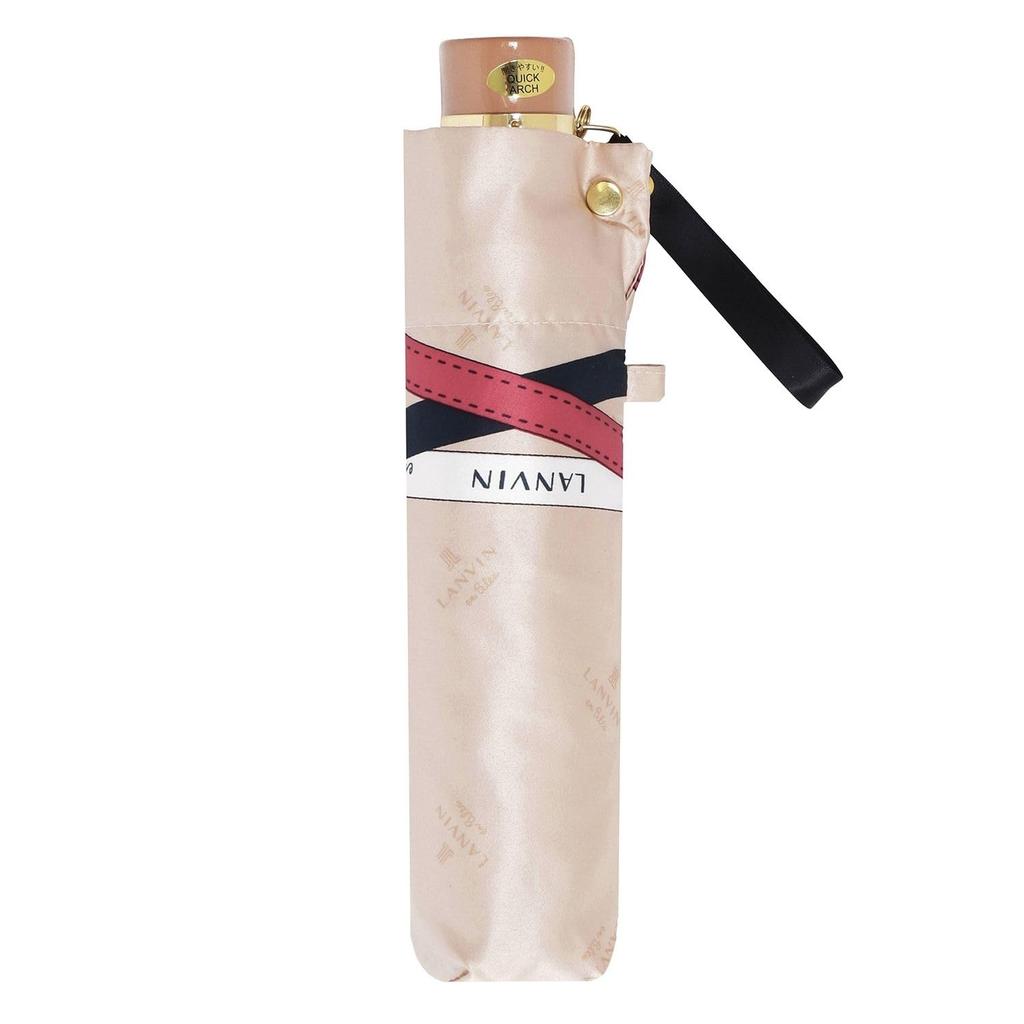 Moonbat En Folding Umbrella with Logo Perfect for Commuting and School [Lanvin Bleu] Women's Ribbon, Satin, Beige, 21-084-11288-02,