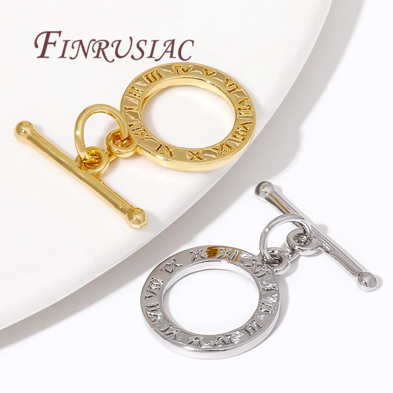 18K Gold Plated OT Clasp Toggle Clasps For Necklaces,Jewelry Clasp Connector For Bracelets Making Accessories DIY Fittings