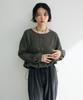Green Parks Gray Pullover Sweater with Drawstring Hem and Long Sleeves Women's