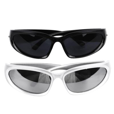 2pcs Sunglasses Fashionable Lightweight Windproof UV Protection Sports Glasses for Daily Outdoor
