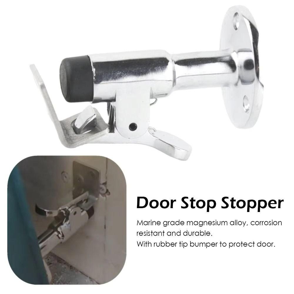 Stainless Steel 316 Door Stopper Floor Knob Marine Catch Door Holder  Motorhome Installation