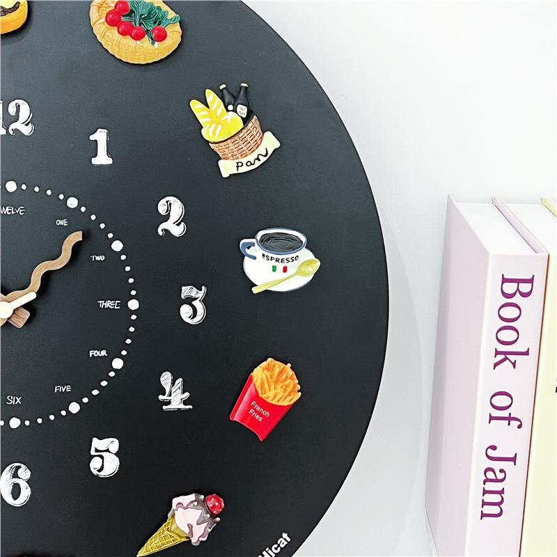 Magnetic Blackboard Wall Clock - DIY Artistic Home Decor for Living Room & Bedroom