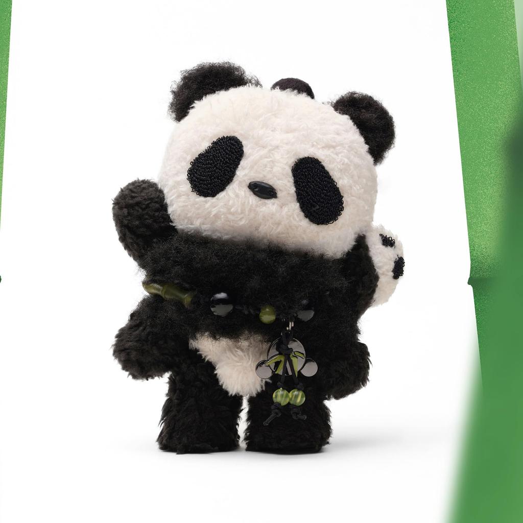 SKULLPANDA Lazy Panda Plush Pendant, 5.35" Tall, Modern Home Decor Toy, Desk Accessory Collectible Toy Set, 1 Piece