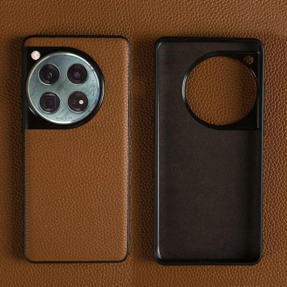 Premium Genuine Leather Phone Case For Oneplus 12 11 11R 10Pro 12 10R 10T Ace Nord N100 Cover Handmade Back Shell Coque