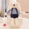 Cartoon Long Cuddly Eared Bunny Plush Toy Vest Stuffed Animal Doll Kids Gift
