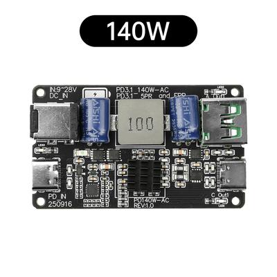 PD 140W Fast Charging Module High-power DC Buck Dual Port Charging Module Type C USB Step-Down Converter PD3.1 QC3.0 QC4 QC4+