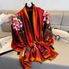 Women 180*80cm Cute Fashion Women's Soft Silk Missing Hijab Escarning Foulard Bandanna Silencers Beach Pareo