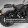 Black Leather Retro Seat Bag Cushion for Rebel CM300/500 Motorcycle
