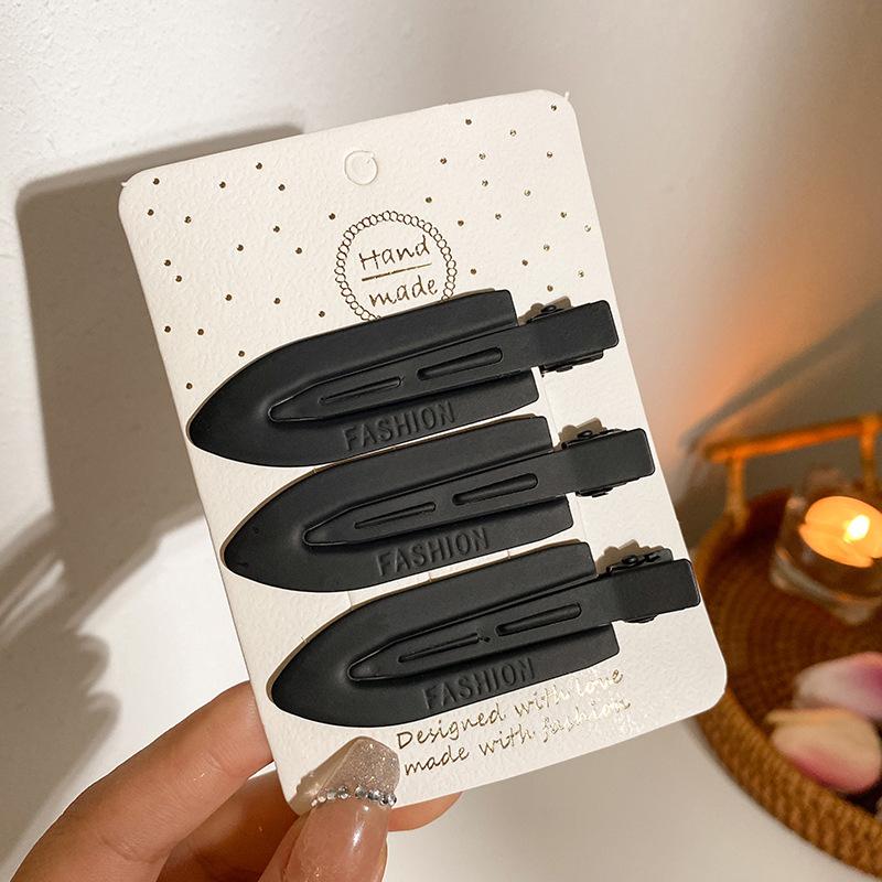 Grampos de cabelo sem costura simples de cor sólida sem dobra franja lateral grampo de maquiagem acessórios de lavagem de rosto grampos de cabelo para meninas