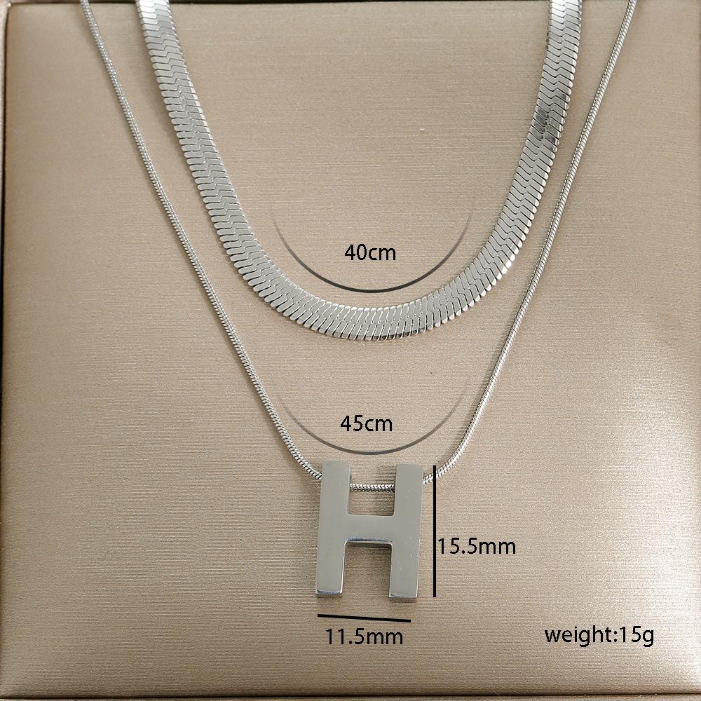 Custom 304 Stainless Steel 18K Gold Plated PVD Doble Collarbone Necklace Waterproof Heart Butterfly Pendant Women